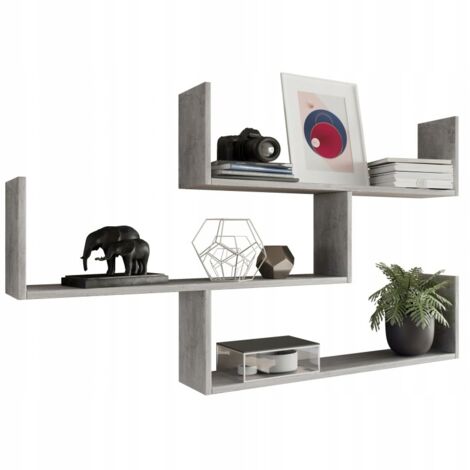 Étagère murale en béton Theta pour salon, bureau, MK (1/5)