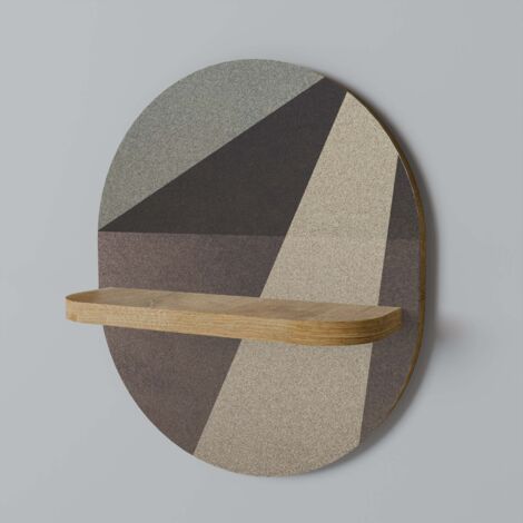 Étagère ovale GÉOMÉTRIE BEIGE (1/5)