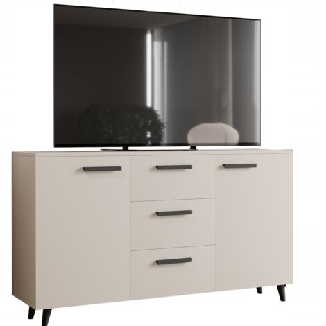 Commode KASZMIR Grande armoire spacieuse MALMO 150 cm Style scandinave (1/3)