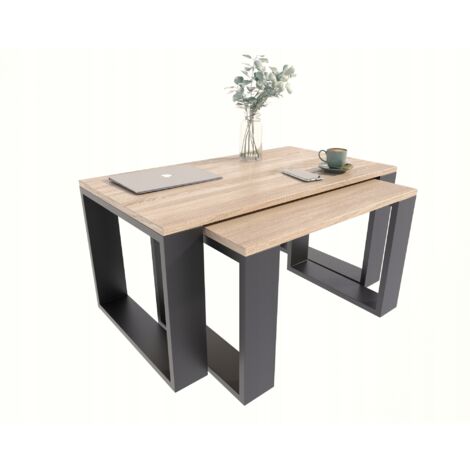 Ensemble de tables extensibles LOFT table basse Westa SONOMA BLACK (1/5)
