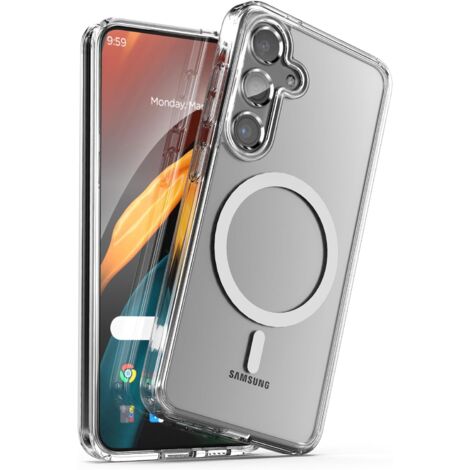 Coque Mag Cover transparente pour Samsung Galaxy S24 Plus, incolore