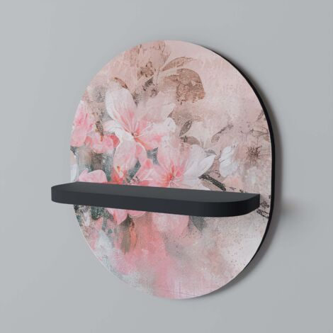 Étagère ovale CHERRY BLOSSOM noire (1/5)