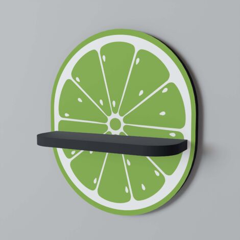 Étagère ovale REFRESHING LIME noire (1/5)