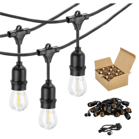 Guirlande lumineuse LED 20m + 20 ampoules 1W 2700K