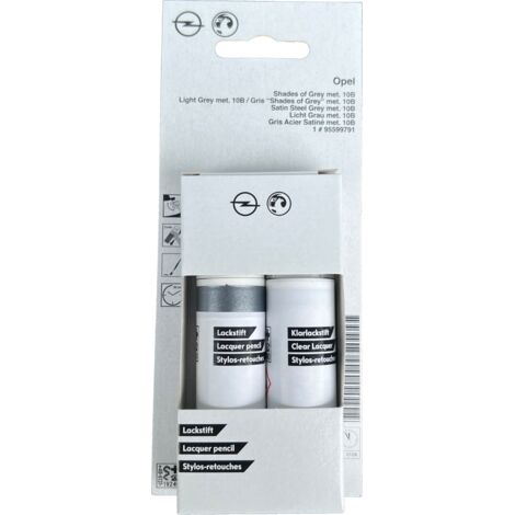 Peinture de retouche d'origine OPEL 10B (Z10B) : peinture pour voiture + vernis transparent 2 x 12 ml