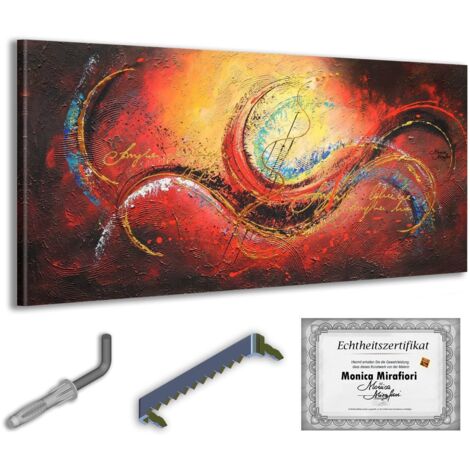 Monica Mirafiori 100 % peint à la main Spectre 140 x 70 cm Peinture acrylique Très grand format Art moderne Tableaux d'art (1/5)