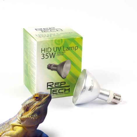 Ampoule chauffante Reptech HID Metahalogen 35 W UVA UVB + testeur UVI (1/5)