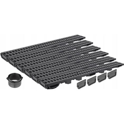 DRAINAGE LINÉAIRE Grille plastique H55 jusqu'à 1,5 tonne A15 SET 6m AQUER (1/5)