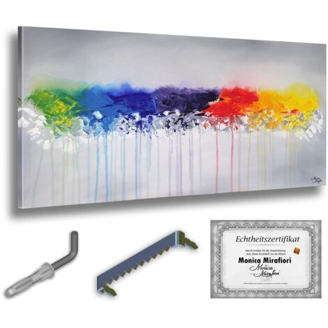 Monica Mirafiori I 100% HANDGEPAST I Schilderij Plume 120x60cm | Schilderij met de hand geschilderd | Acrylschilderij | Zeer Groot Acrylschilderij I Moderne Kunst I Kunstfoto's : Monica Mirafiori