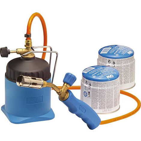 BRÛLEUR À GAZ POUR SOUDURE ET BRÛLAGE AVEC TUYAU LM3000 2 CARTOUCHES
