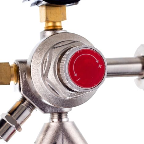 Régulateur Pression CO2 Double Manomètre - W21.8 Pour Tireuse à Bière - Laiton - Précision Bar/PSI