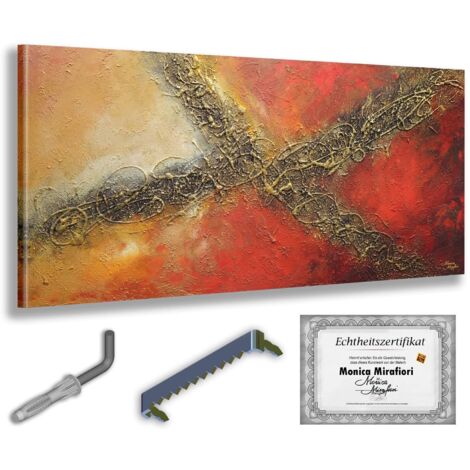 Monica Mirafiori 100 % peint à la main Tableau parfait 140 x 70 cm Peinture peinte à la main Peinture acrylique Très grand tableau acrylique Art moderne Tableaux d'art (1/5)