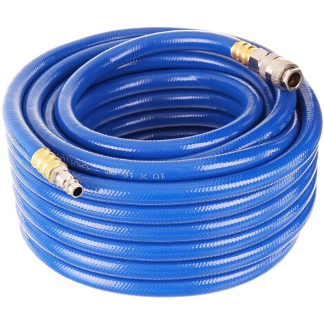 Tuyau pneumatique pour compresseur de 15 m avec raccords rapides de 10 mm