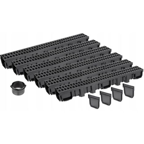 DRAINAGE LINÉAIRE Grille plastique H105 jusqu'à 1,5 tonne A15 SET 6m AQUER (1/5)