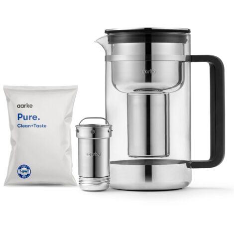Carafe en verre plus grande de 2,8 litres avec filtre. (1/5)