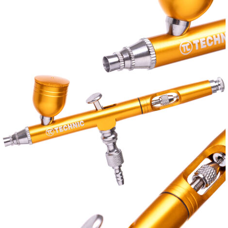 Aérographe de modélisation avec buse de 0,3 mm B-130 DOUBLE ACTION GOLD MINI Gun (1/5)