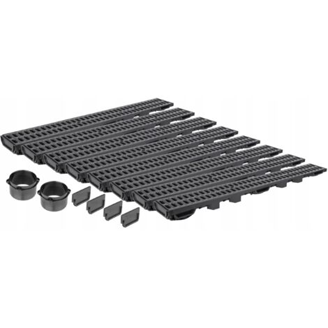 DRAINAGE LINÉAIRE Grille plastique H55 jusqu'à 1,5 tonne A15 SET 8m AQUER (1/5)