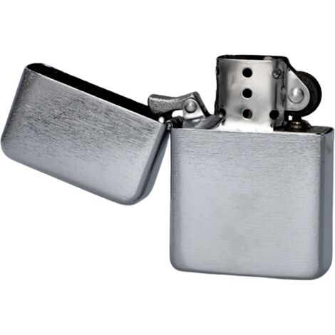 Briquet à essence Gentelo de luxe en argent brossé (1/3)