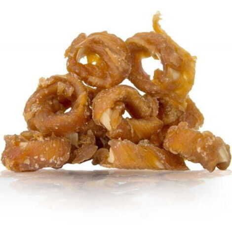 Friandises pour chiens, anneaux de poisson enrobés de poulet Woof&Miao 500g