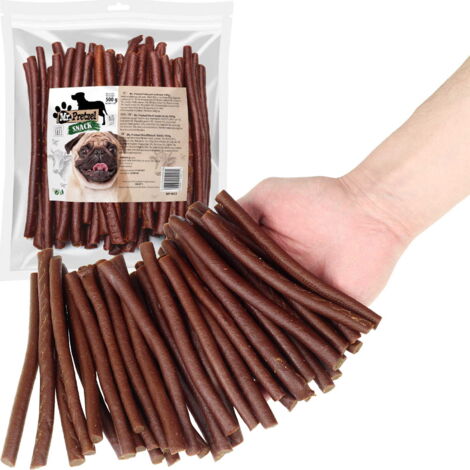 Friandise pour chiens : Bâtonnets de bœuf tendres (90 %) Mr. Pretzel 500 g (1/5)