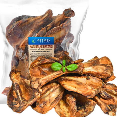 Friandises naturelles à mâcher pour chien Petmex Os d'épaule de porc séché 10 pièces