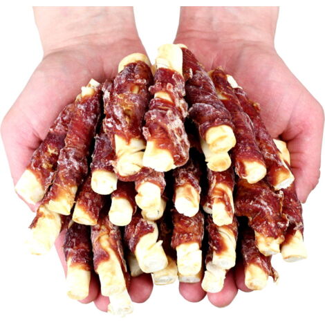 Friandises pour chiens, bâtonnets de cuir enrobés de fromage de canard et de Miao 500g (1/3)