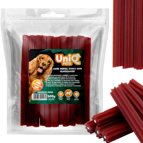 Friandises pour chiens Dental Stars à l'agneau UniQ 500 g 15 cm (1/5)