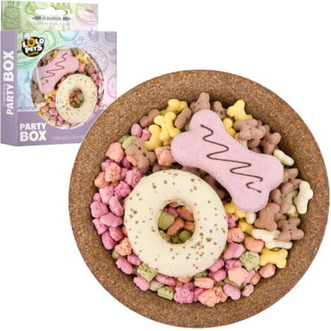 Coffret de friandises Lolo Pets pour fête d'anniversaire, pour chiens de petite et moyenne taille, 400 g (1/5)