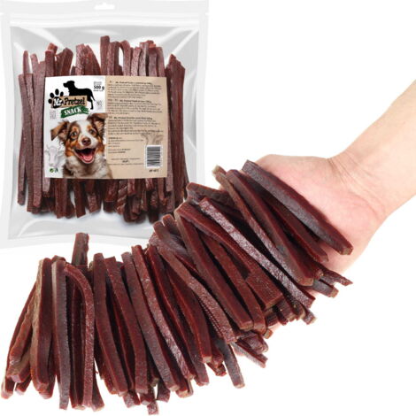 Friandises pour chiens, lanières de bœuf tendres (95 %) Mr. Pretzel 500 g (1/5)