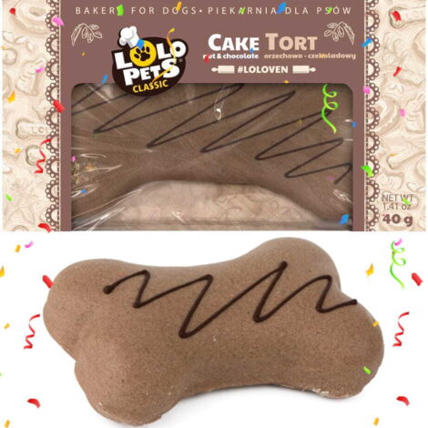 Friandise pour chien Lolo Pets au chocolat et aux noix, 40 g (1/4)