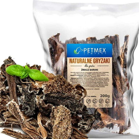 Friandise naturelle à mâcher pour chien Petmex Tripes d'agneau séchées 200 g (1/3)