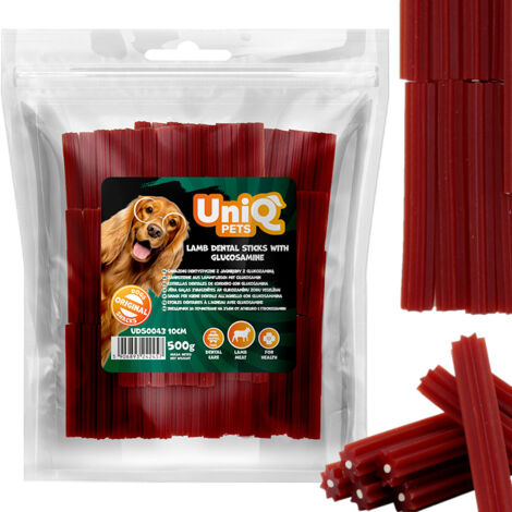 Friandises pour chien Dental Stars à l'agneau UniQ 500 g 10 cm (1/5)