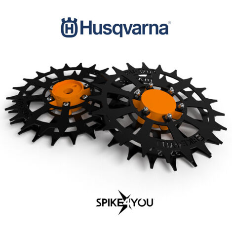 Roues à pointes en acier inoxydable 3 mm pour robots tondeuses Husqvarna Automower 305/310/315/315X/415X/415XI – Traction optimale sur terrains difficiles