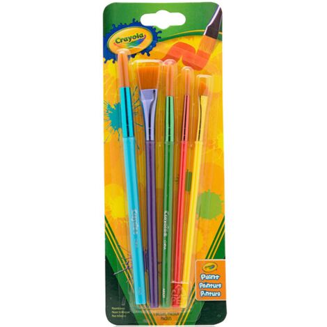 Pinceaux Crayola 5 pièces pour peintures scolaires pour enfants (1/4)