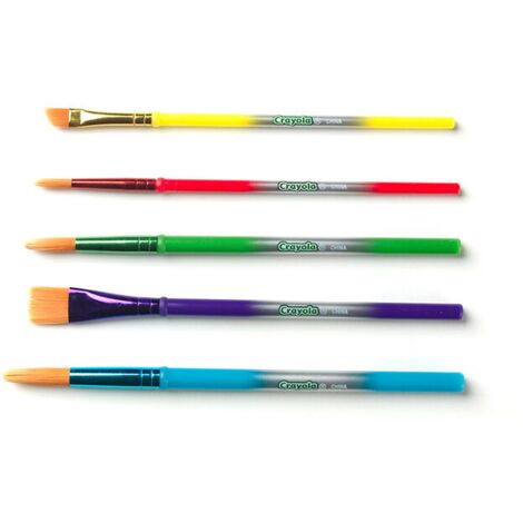 Pinceaux Pour Enfants Avec Gros Manche En Bois - Brosses Rondes - Lot