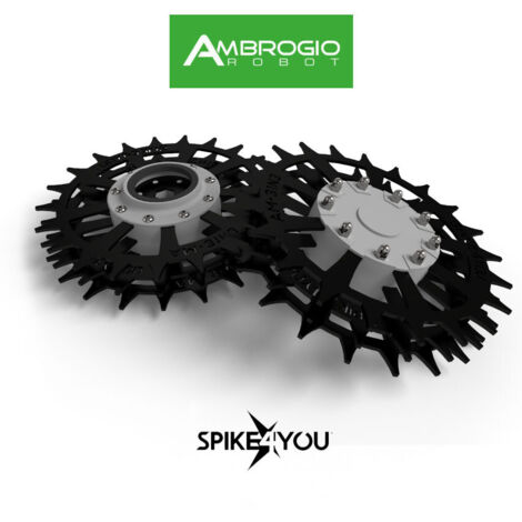 Roues pour robot tondeuse AMBROGIO L25I PROTECH, L35I PROTECH, L250I ELITE, L250I ELITE S+, acier inoxydable 3 mm
