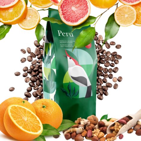 Grains de café péruviens Grade 1 - 100 % Arabica 1000 g QUBA CAFFE (1/3)