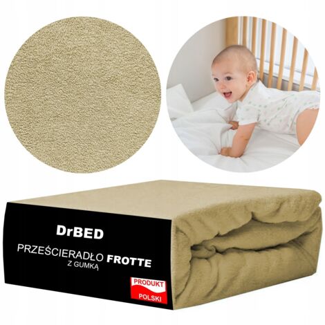 Drap de lit bébé en tissu éponge 60x120 avec bande élastique AJUSTEMENT PARFAIT Polonais (1/2)