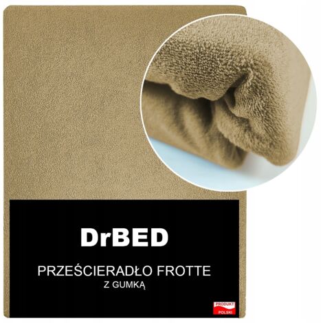 Drap housse Terry 220 x 200 RESPIRANT Doux BEIGE Polish (1/4)