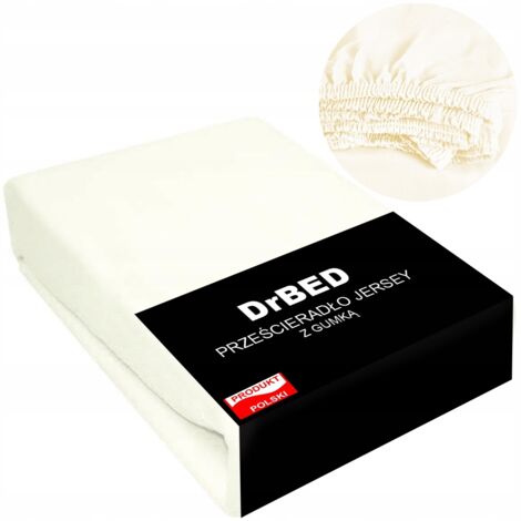 Drap-housse en jersey de coton 160x200 élastique doux poli (1/4)