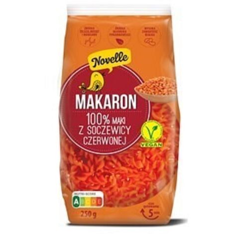 Pâtes protéinées aux lentilles rouges, spirales, 250g NOVELLE