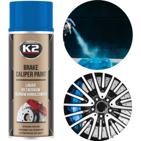 Peinture aérosol bleue pour étriers et tambours de frein – Résistante jusqu'à +260 °C – 400 ml – Revêtement durable et élégant