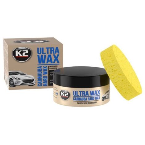 Cire d'entretien K2 Ultra Wax 250 g – Cire de carnauba dure – Protection carrosserie – Brillance durable – Effet hydrophobe – Heliotrade