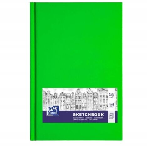 Carnet De Croquis Oxford A4 - 96 Feuilles 100g/m², Couverture Rigide Noire, Papier Sans Acide, Pour Dessin, Croquis, Notes