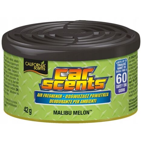 PARFUM DE VOITURE CALIFORNIA CAR SCENTS MALIBU MELON POUR VOITURES (1/4)