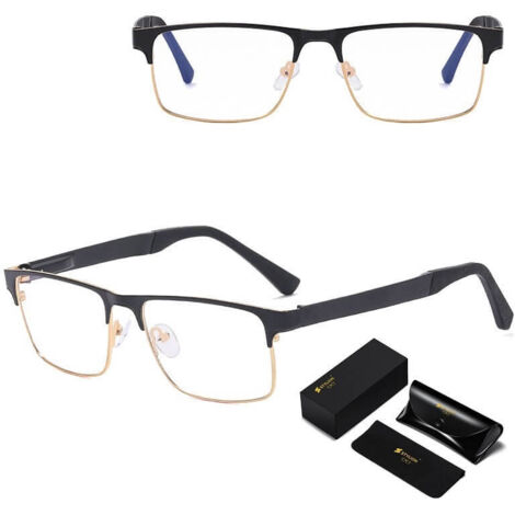 Lunettes d'ordinateur à verres transparents avec filtre LUMIÈRE BLEUE STL37G gris transparent accessoires (1/5)