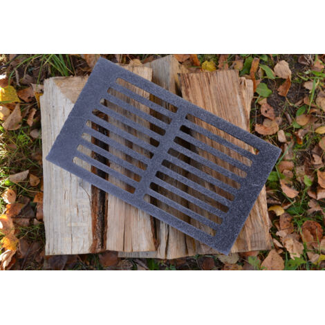 Grille de barbecue en fonte 33 x 19 cm – Épaisseur 0,5-1,2 cm – Pour poêles, inserts, cheminées et fours de masse - CA066