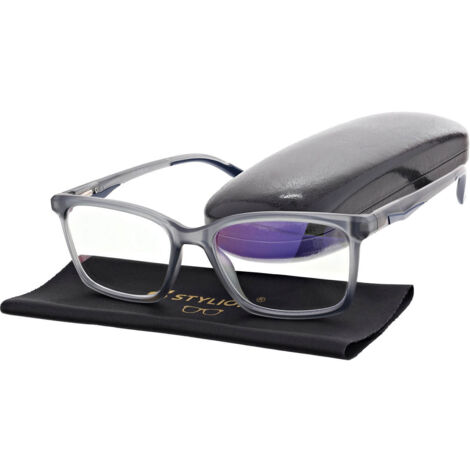 Lunettes de lecture et d'ordinateur antireflet pour homme 275 STL281, noir/rouge (1/5)