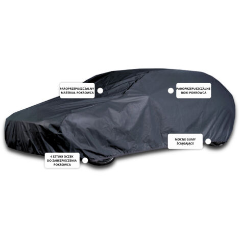 Housse de protection pour berline L2 480-505 cm, bâche noire classique (1/3)