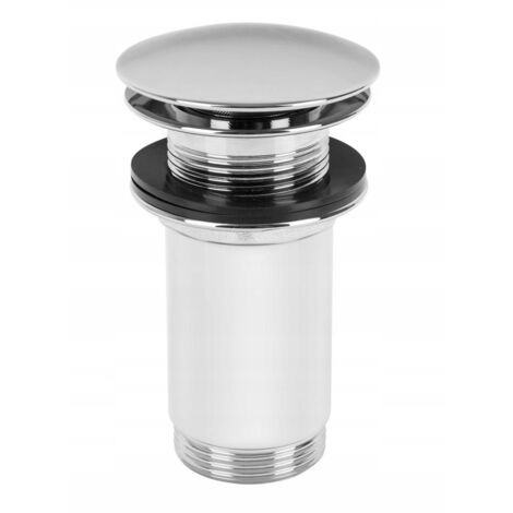 BOUCHON CLIC-CLACK ROND CHROMÉ SANS TROP-PLEIN 1 1/4 (1/4)